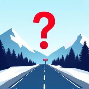 Symbolhafte Darstellung: Fragezeichen über einer österreichischen Autobahn